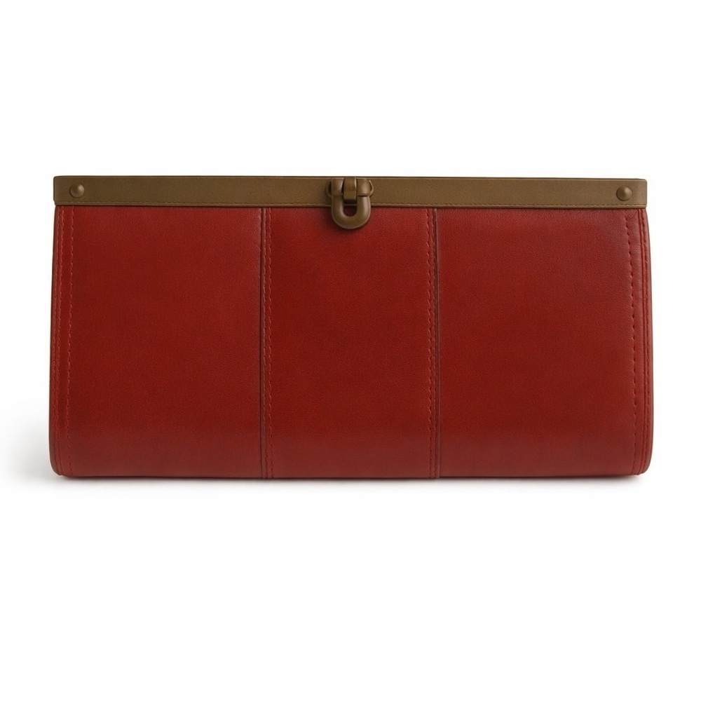Fossil Burgundy Leather Continental Wallet Clutch - Picture 12 of 12